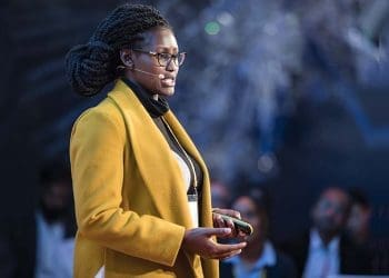 Stephanie Okeyo, a Kenyan microbiologist, giving a flash talk at Falling Walls Engage 2019.