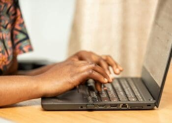 Person using computer