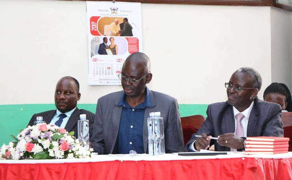 SciDev.Net's Dr Charles Wendo and Makerere's Dr William Tayeebwa at the Annual Media Convention.